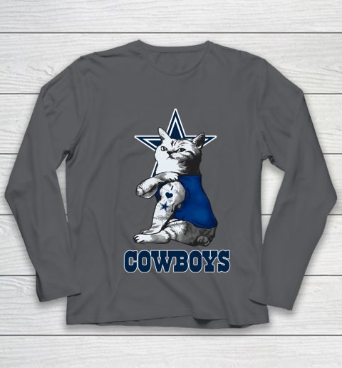 NFL Football My Cat Loves Dallas Cowboys Youth Long Sleeve 6