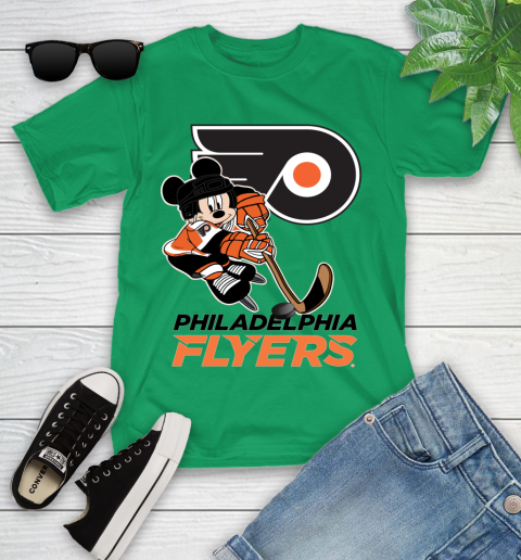 NHL Philadelphia Flyers Mickey Mouse Disney Hockey T Shirt Youth T-Shirt 18