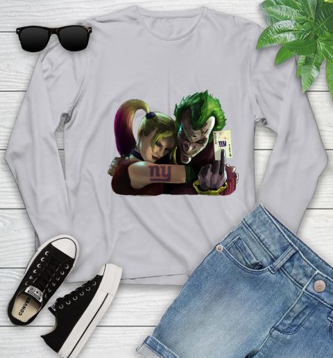 New York Giants NFL Football Joker Harley Quinn Suicide Squad Youth Long Sleeve 5