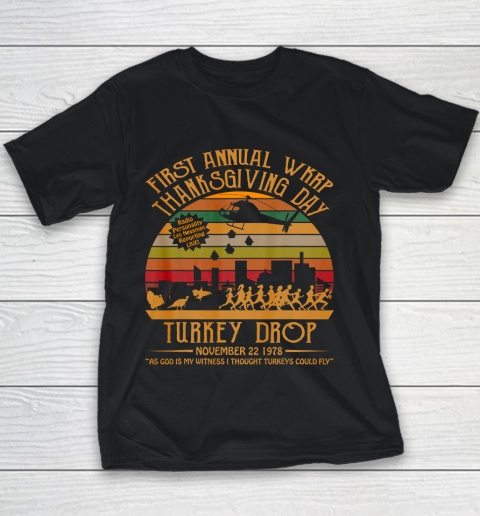 WKRP Thanksgiving Day Turkey Drop Youth T-Shirt