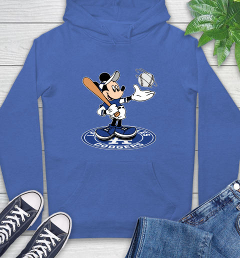 MLB Baseball Los Angeles Dodgers Cheerful Mickey Disney Shirt Hoodie 9