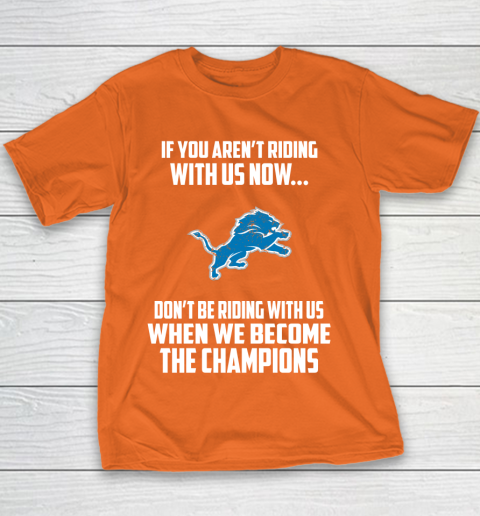 NFL Detroit Lions Football We Become The Champions Youth T-Shirt 4