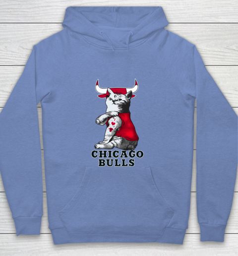 NBA Basketball My Cat Loves Chicago Bulls Youth Hoodie 8