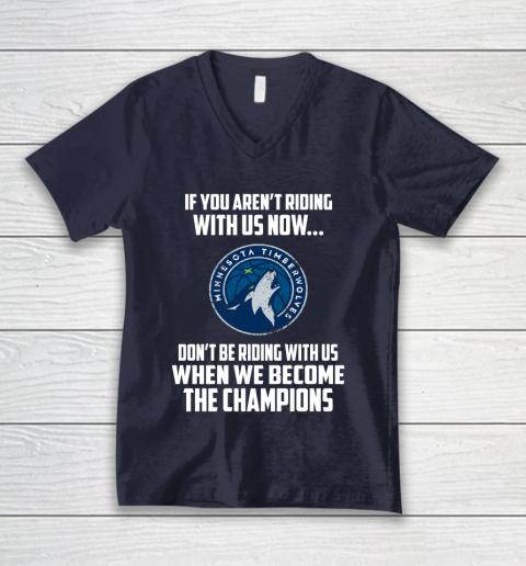NBA Minnesota Timberwolves Basketball We Become The Champions V-Neck T-Shirt 2