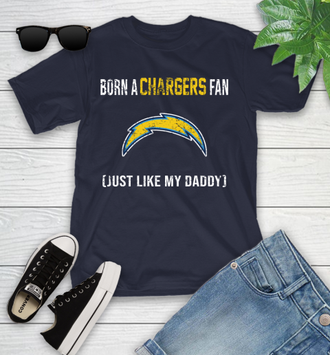 NFL Los Angeles Chargers Football Loyal Fan Just Like My Daddy Shirt Youth T-Shirt 2