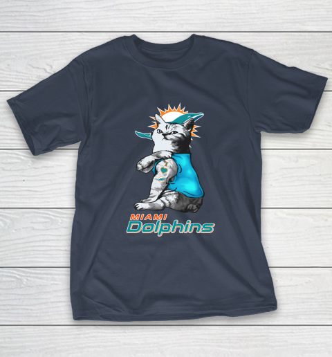 NFL Football My Cat Loves Miami Dolphins T-Shirt 3