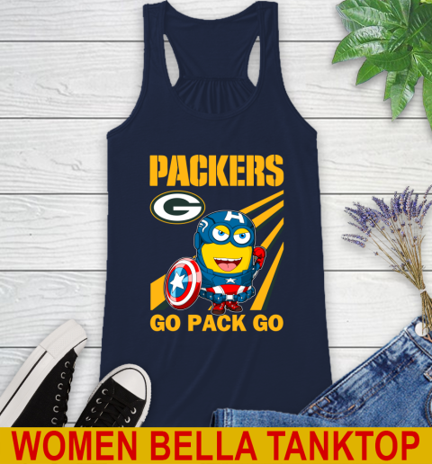 NFL Football Green Bay Packers Captain America Marvel Avengers Minion Shirt Racerback Tank 9