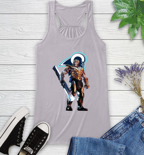 NFL Thanos Gauntlet Avengers Endgame Football Los Angeles Rams Racerback Tank 5