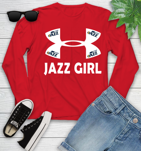 NBA Utah Jazz Girl Under Armour Basketball Sports Youth Long Sleeve 11