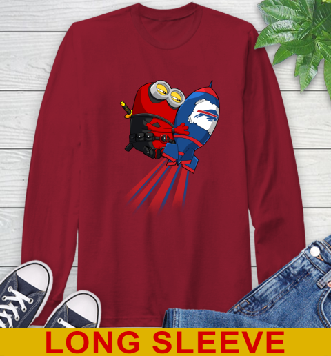NFL Football Buffalo Bills Deadpool Minion Marvel Shirt Long Sleeve T-Shirt 9