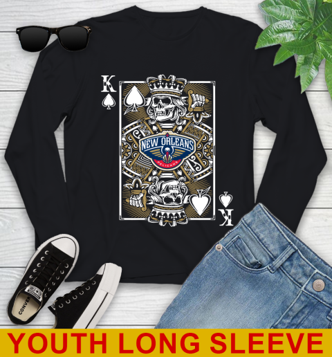 New Orleans Pelicans NBA Basketball The King Of Spades Death Cards Shirt Youth Long Sleeve