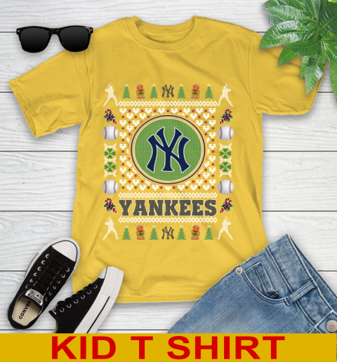 New York Yankees Merry Christmas MLB Baseball Loyal Fan Youth T-Shirt - Image 10