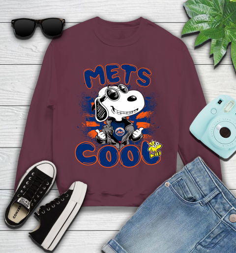 MLB Baseball New York Mets Cool Snoopy Shirt Youth Sweatshirt 4 MLB Baseball New York Mets Cool Snoopy Shirt Youth Sweatshirt - Image 4