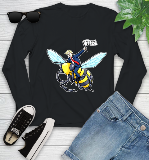 Save The Bees Donald Trump shirt Youth Long Sleeve 2