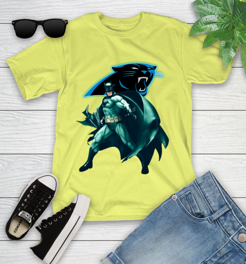 NFL Batman Football Sports Carolina Panthers Youth T-Shirt 8