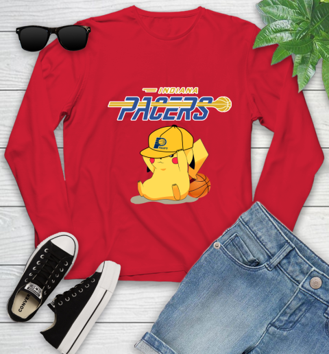 NBA Pikachu Basketball Sports Indiana Pacers Youth Long Sleeve 11