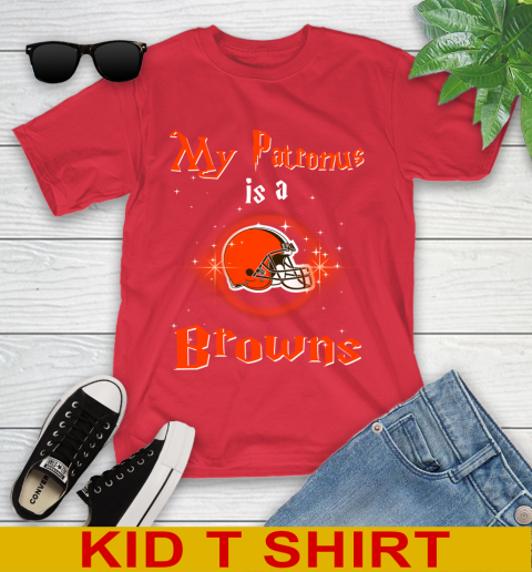 NFL Football Harry Potter My Patronus Is A Cleveland Browns Youth T-Shirt 11