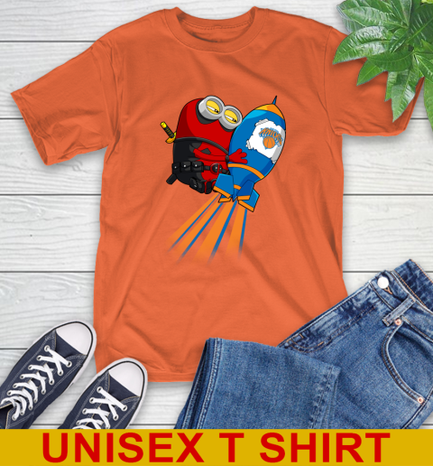 NBA Basketball New York Knicks Deadpool Minion Marvel Shirt T-Shirt 4