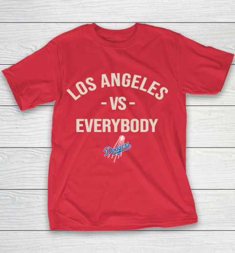 Los Angeles Dodgers Vs Everybody Youth T-Shirt 7