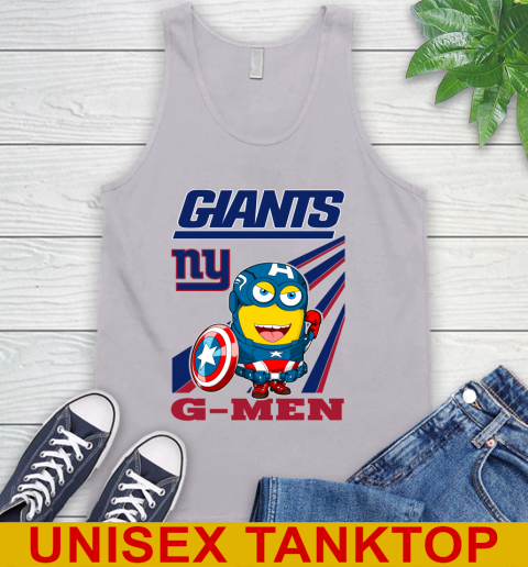 NFL Football New York Giants Captain America Marvel Avengers Minion Shirt Tank Top 3
