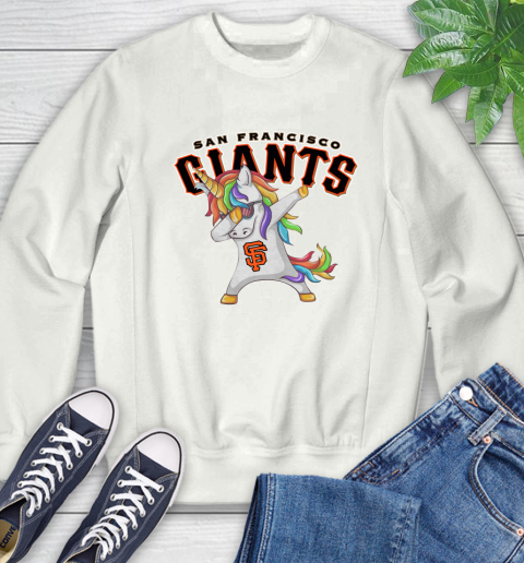 San Francisco Giants MLB Baseball Funny Unicorn Dabbing Sports Sweatshirt