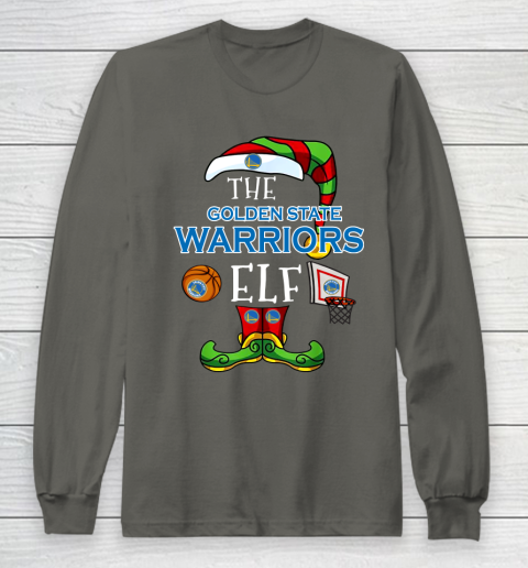 Golden State Warriors Christmas ELF Funny NBA Long Sleeve T-Shirt 5
