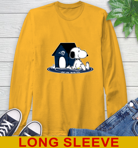 NFL Football Los Angeles Rams Snoopy The Peanuts Movie Shirt Long Sleeve T-Shirt 3