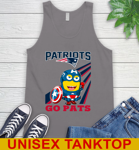 NFL Football New England Patriots Captain America Marvel Avengers Minion Shirt Tank Top 6