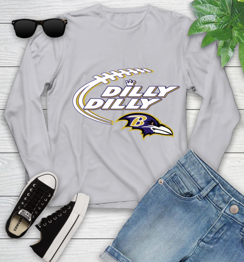 NFL Baltimore Ravens Dilly Dilly Football Sports Youth Long Sleeve 5