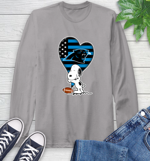 Carolina Panthers NFL Football The Peanuts Movie Adorable Snoopy Long Sleeve T-Shirt 6