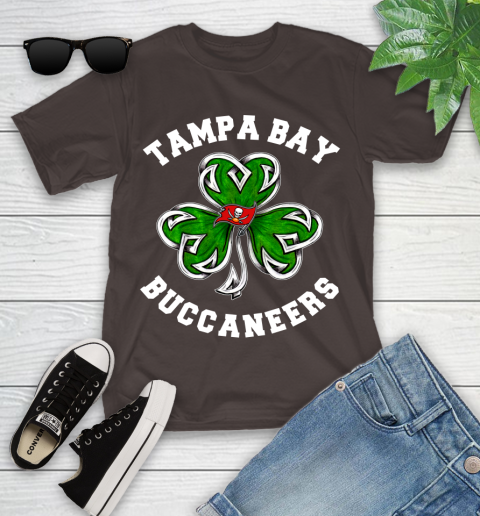 NFL Tampa Bay Buccaneers Three Leaf Clover St Patrick's Day Football Sports Youth T-Shirt 7