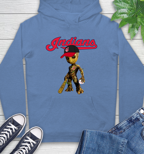 MLB Cleveland Indians Groot Guardians Of The Galaxy Baseball Hoodie 11