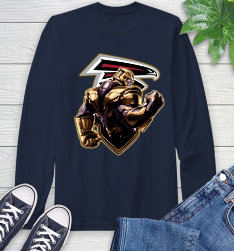 NFL Thanos Avengers Endgame Football Sports Atlanta Falcons Long Sleeve T-Shirt 4