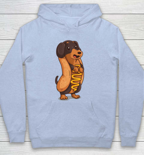 Wiener Dog Hotdog Bun Dachshund Funny Foodie Gift Hot Dog Hoodie 5