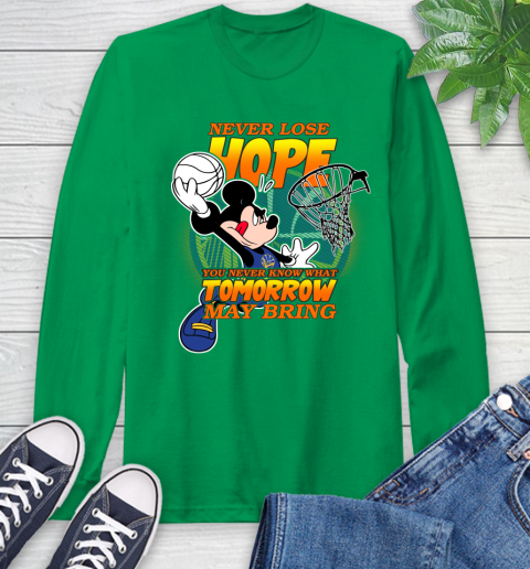 Golden State Warriors NBA Basketball Mickey Disney Never Lose Hope Long Sleeve T-Shirt 8