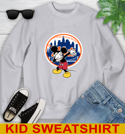 New York Mets MLB Baseball Dabbing Mickey Disney Sports Youth Sweatshirt 4