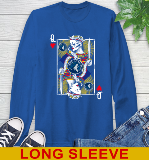 NBA Basketball Minnesota Timberwolves The Queen Of Hearts Card Shirt Long Sleeve T-Shirt 11