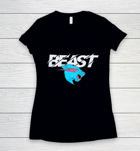 Retro Mr Game Funny Mr Gaming Beast Game Women's V-Neck T-Shirt