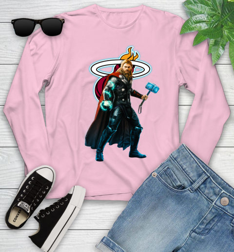 NBA Thor Avengers Endgame Basketball Miami Heat Youth Long Sleeve 10