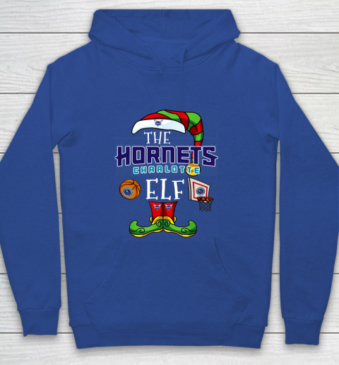 Charlotte Hornets Christmas ELF Funny NBA Youth Hoodie 6