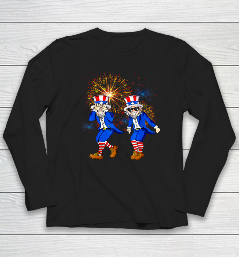 Uncle Sam Griddy Dance Funny 4th Of July Independence Day Long Sleeve T-Shirt