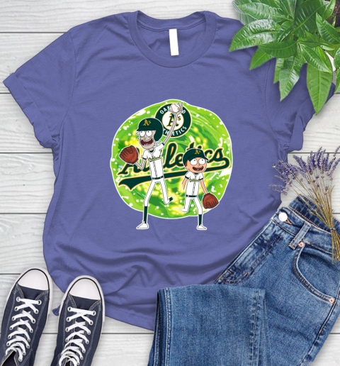 MLB Oakland Athletics Rick And Morty Baseball Sports Women's T-Shirt 11
