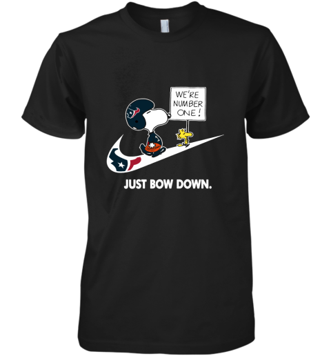 Houston Texans Are Number One – Just Bow Down Snoopy Premium Men's T-Shirt