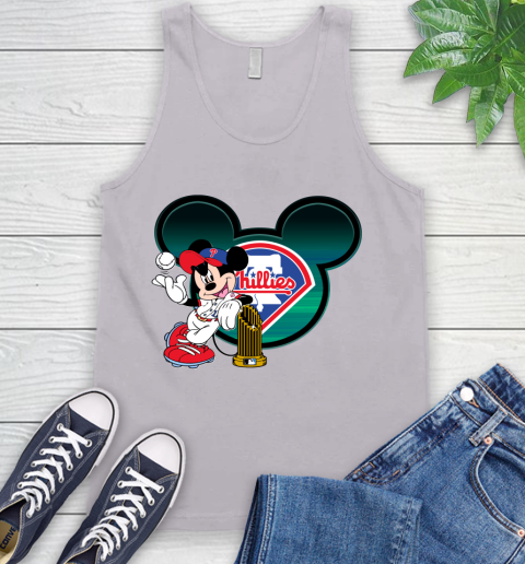 MLB Philadelphia Phillies The Commissioner's Trophy Mickey Mouse Disney Tank Top 4