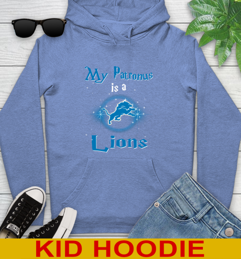 NFL Football Harry Potter My Patronus Is A Detroit Lions Youth Hoodie 12