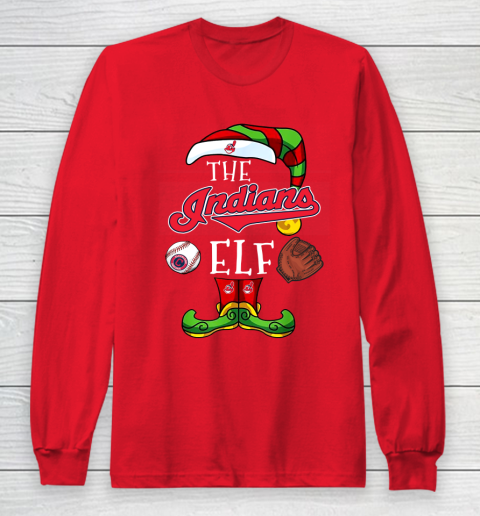 Cleveland Indians Christmas ELF Funny MLB Long Sleeve T-Shirt 7
