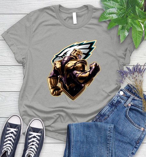 NFL Thanos Avengers Endgame Football Sports Philadelphia Eagles Women's T-Shirt 10