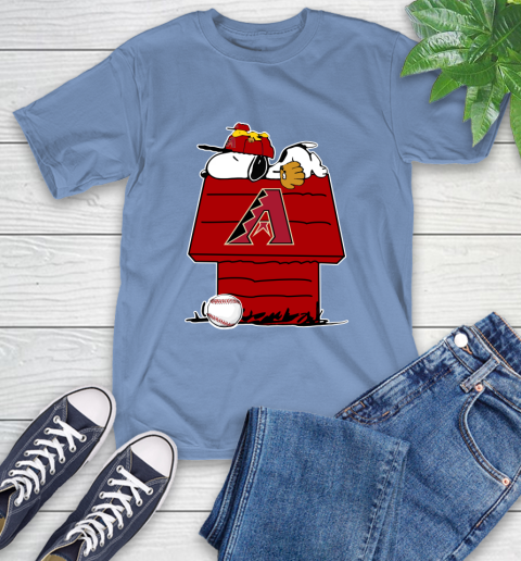 MLB Arizona Diamondbacks Snoopy Woodstock The Peanuts Movie Baseball T Shirt T-Shirt 11