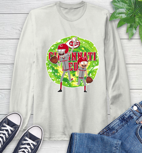 MLB Cincinnati Reds Rick And Morty Baseball Sports Long Sleeve T-Shirt 12