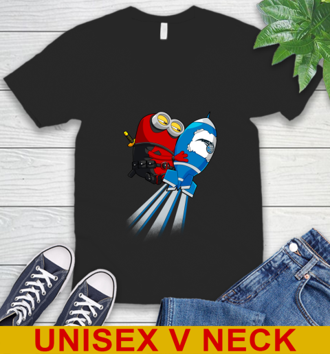 NBA Basketball Orlando Magic Deadpool Minion Marvel Shirt V-Neck T-Shirt